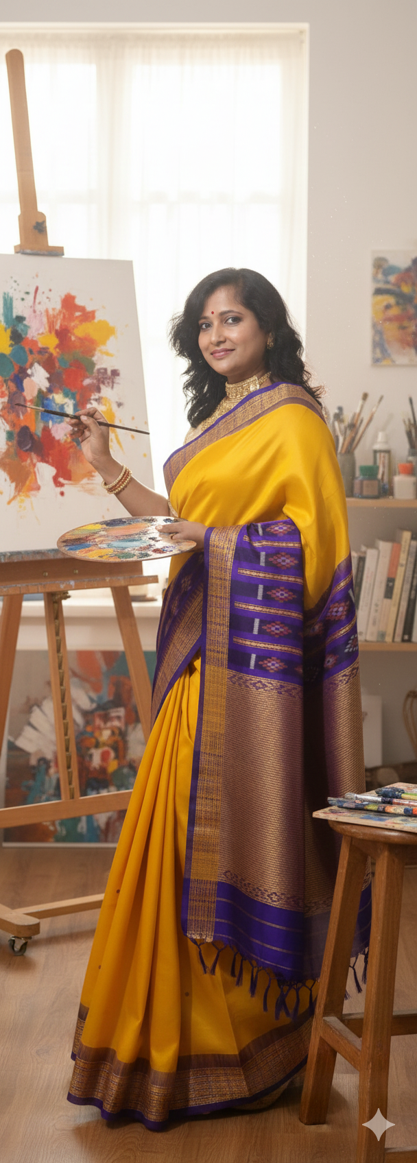 Nitambini Samantaray painting on canvas